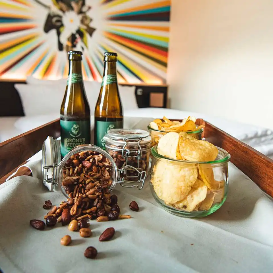 Organic beer & snacks